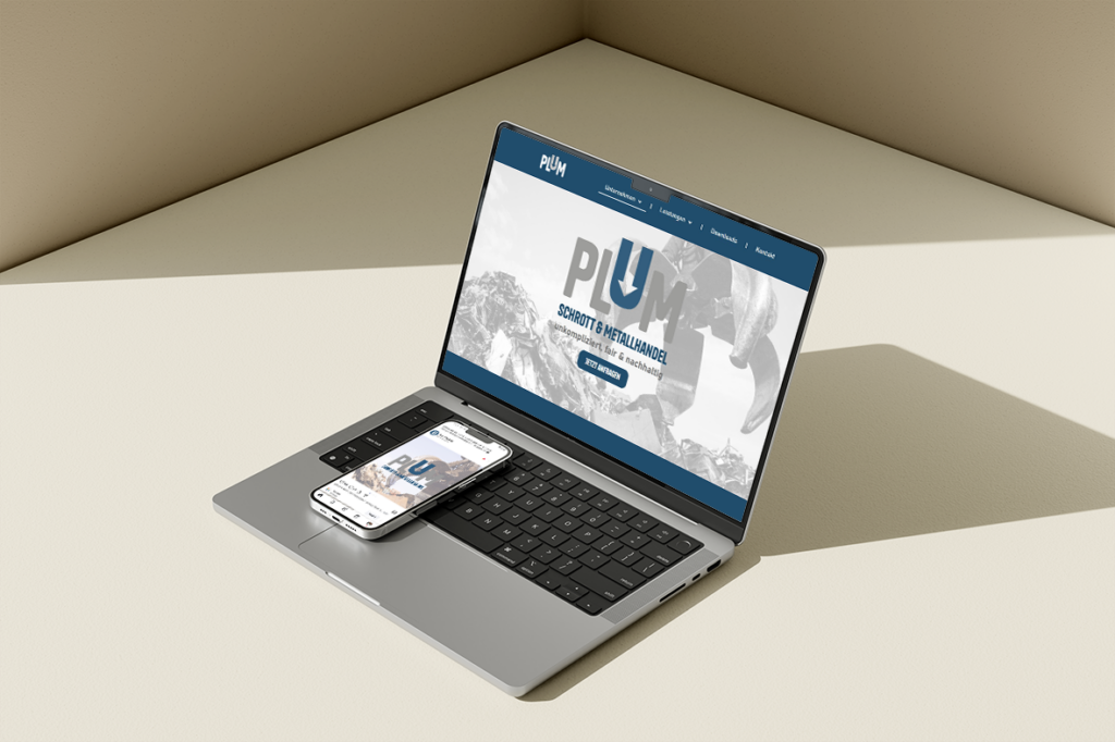 Website Plum auf Tablet und Smartphone